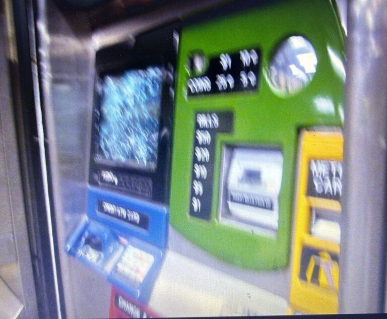 MTA machine with smashed screen