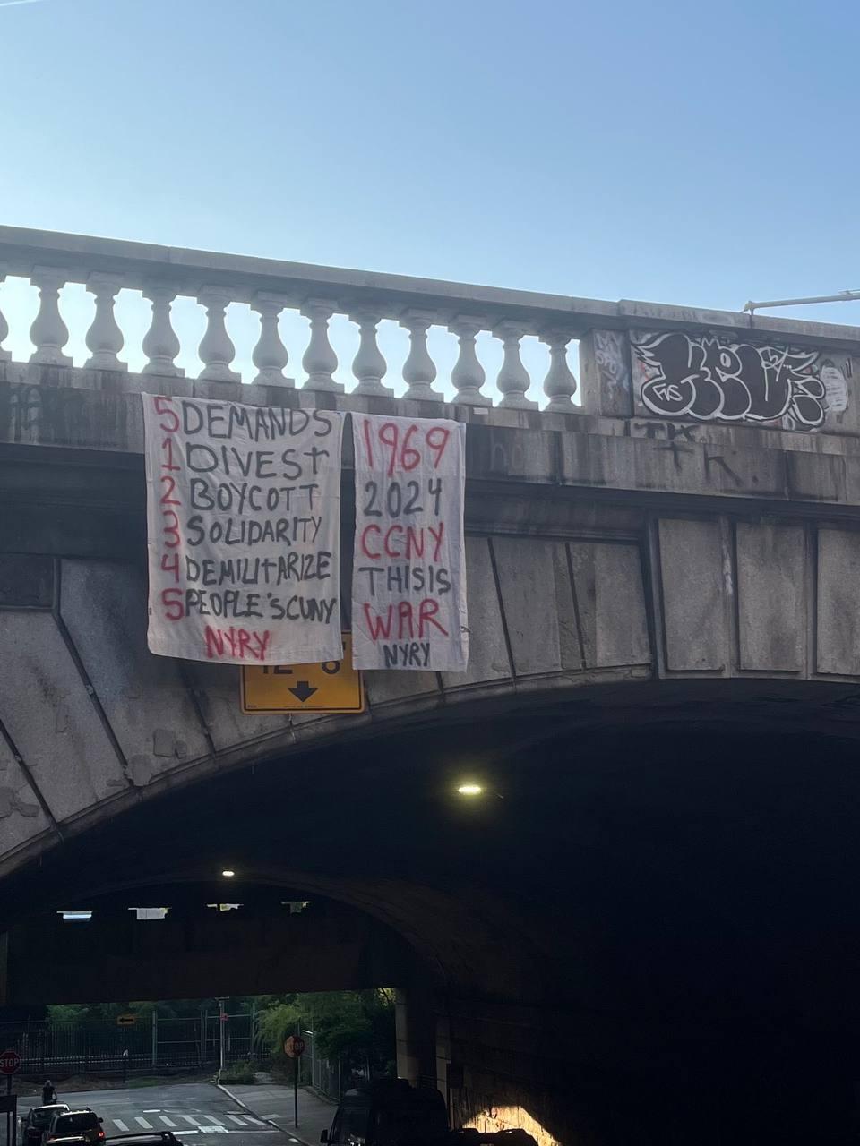 Banner Drops Against CUNY Admin