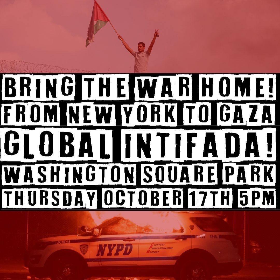 Bring the War Home – 17 October Protest @ Washington Square Park