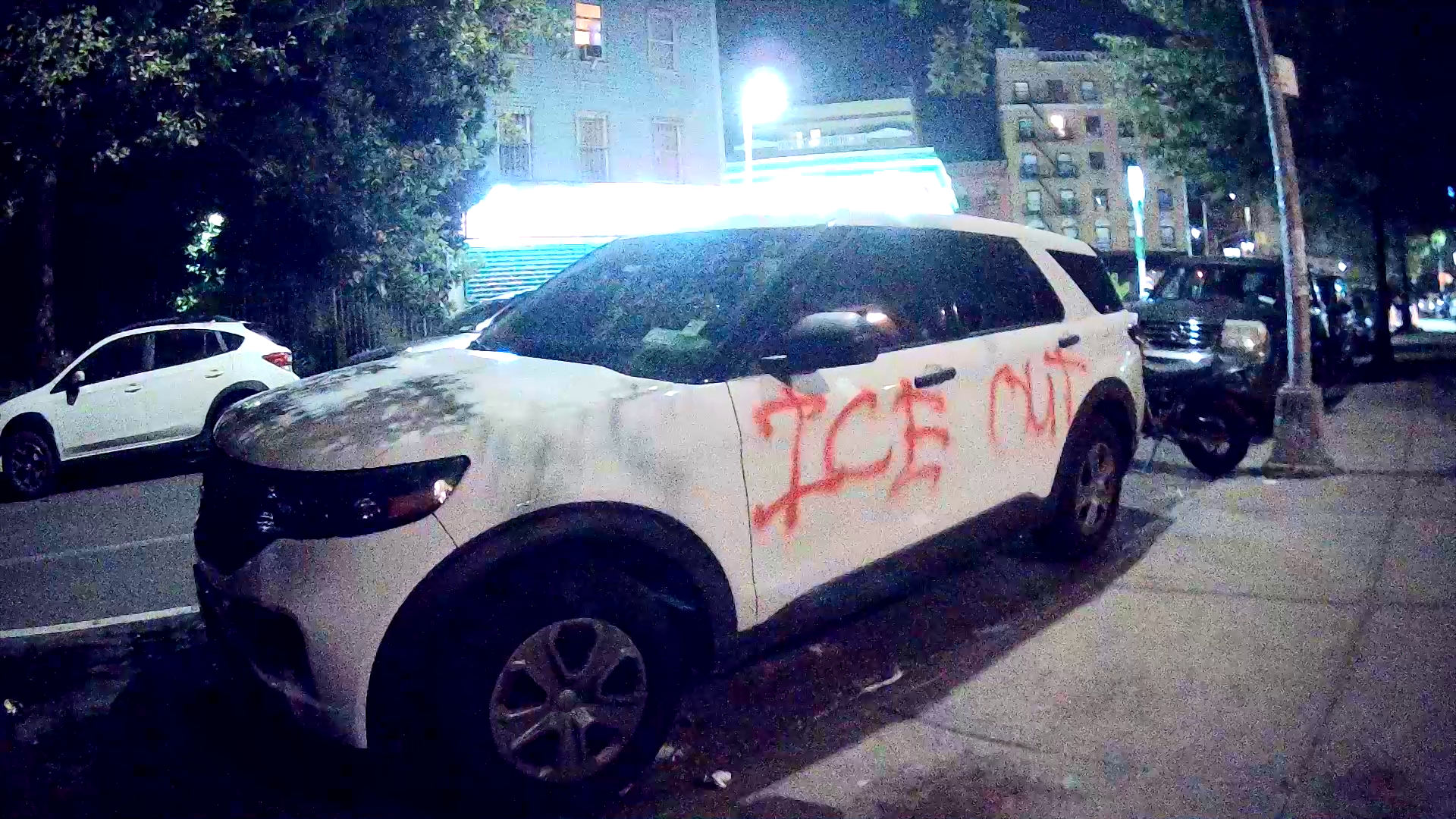 ICE Vehicle Vandalized in Williamsburg
